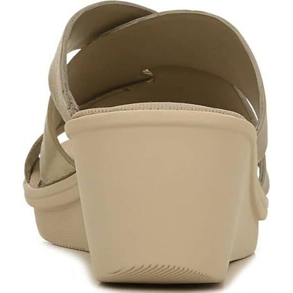 Naturalizer Rowena Womens Leather Slip on Slide Sandals, Warm Silver Leather, 9W - Picture 6 of 7